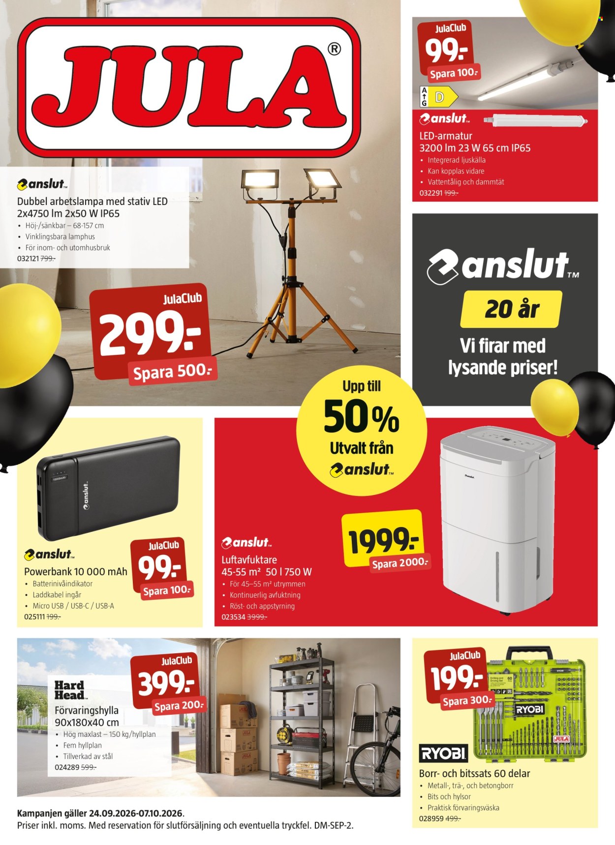 Jula reklamblad - 24/9 2026 - 7/10 2026. Sida 1
