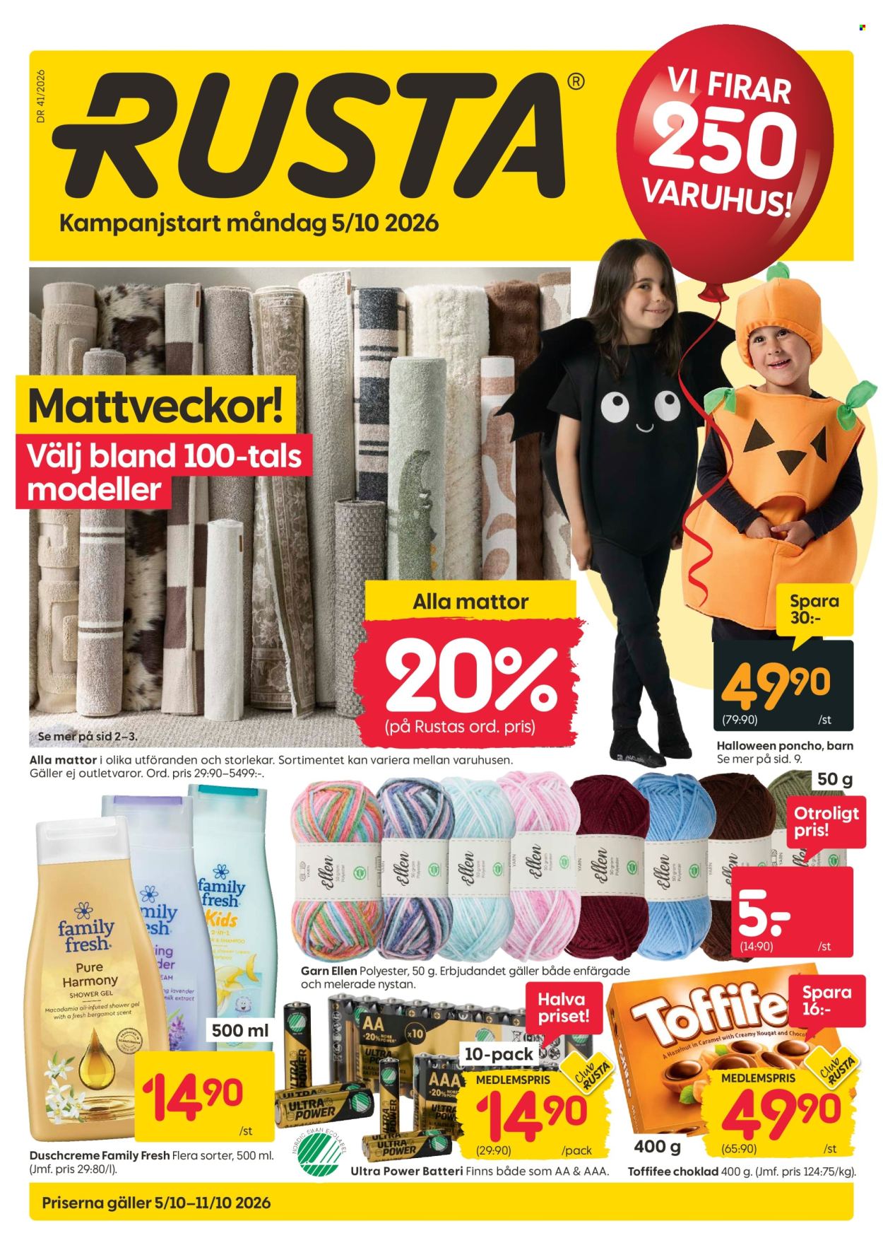 Rusta reklamblad - 5/10 2026 - 11/10 2026. Sida 1