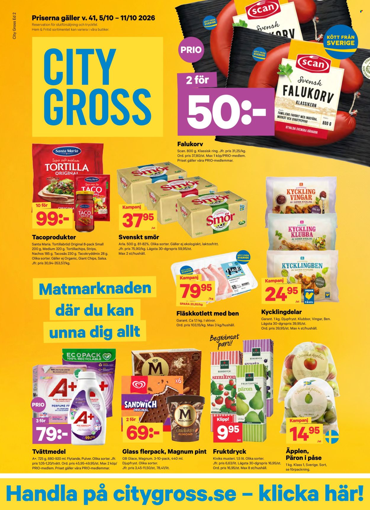 City Gross reklamblad - 5/10 2026 - 11/10 2026. Sida 1