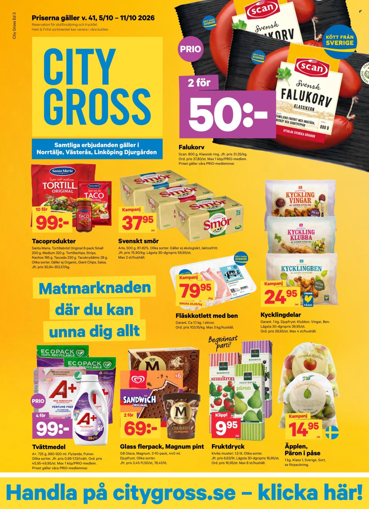 City Gross reklamblad - 5/10 2026 - 11/10 2026. Sida 1