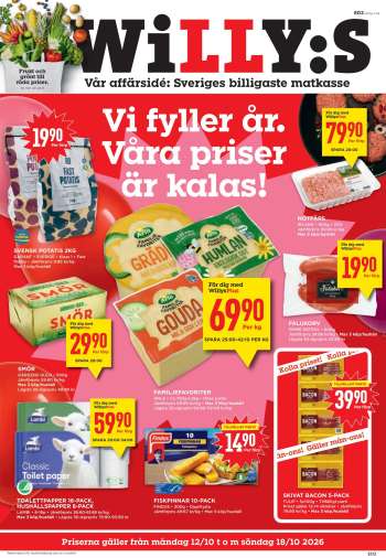 Willys reklamblad - 12/10 2026 - 18/10 2026.