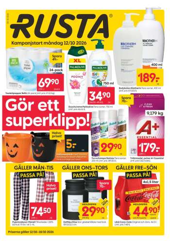 Rusta reklamblad - 12/10 2026 - 18/10 2026.