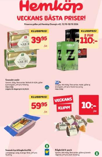 Hemköp reklamblad - 12/10 2026 - 18/10 2026.