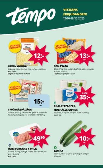 Tempo reklamblad - 12/10 2026 - 18/10 2026.