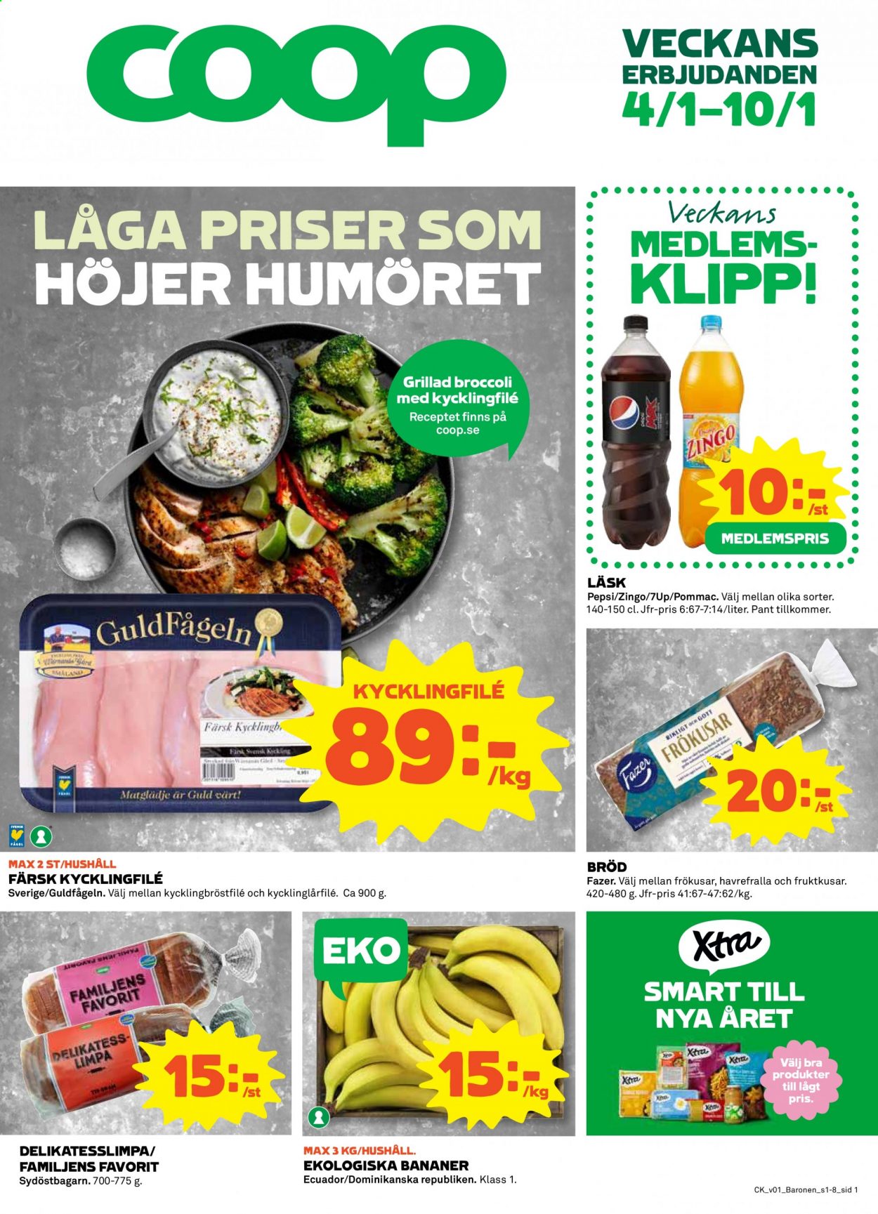 Coop reklamblad - 4/1 2021 - 10/1 2021. Sida 1