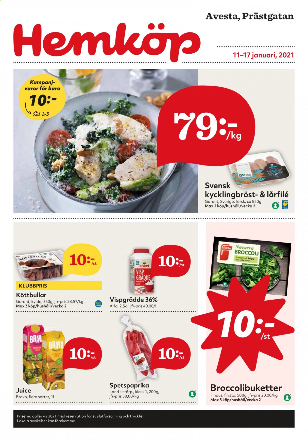 Hemköp reklamblad - 11/1 2021 - 17/1 2021. Sida 1