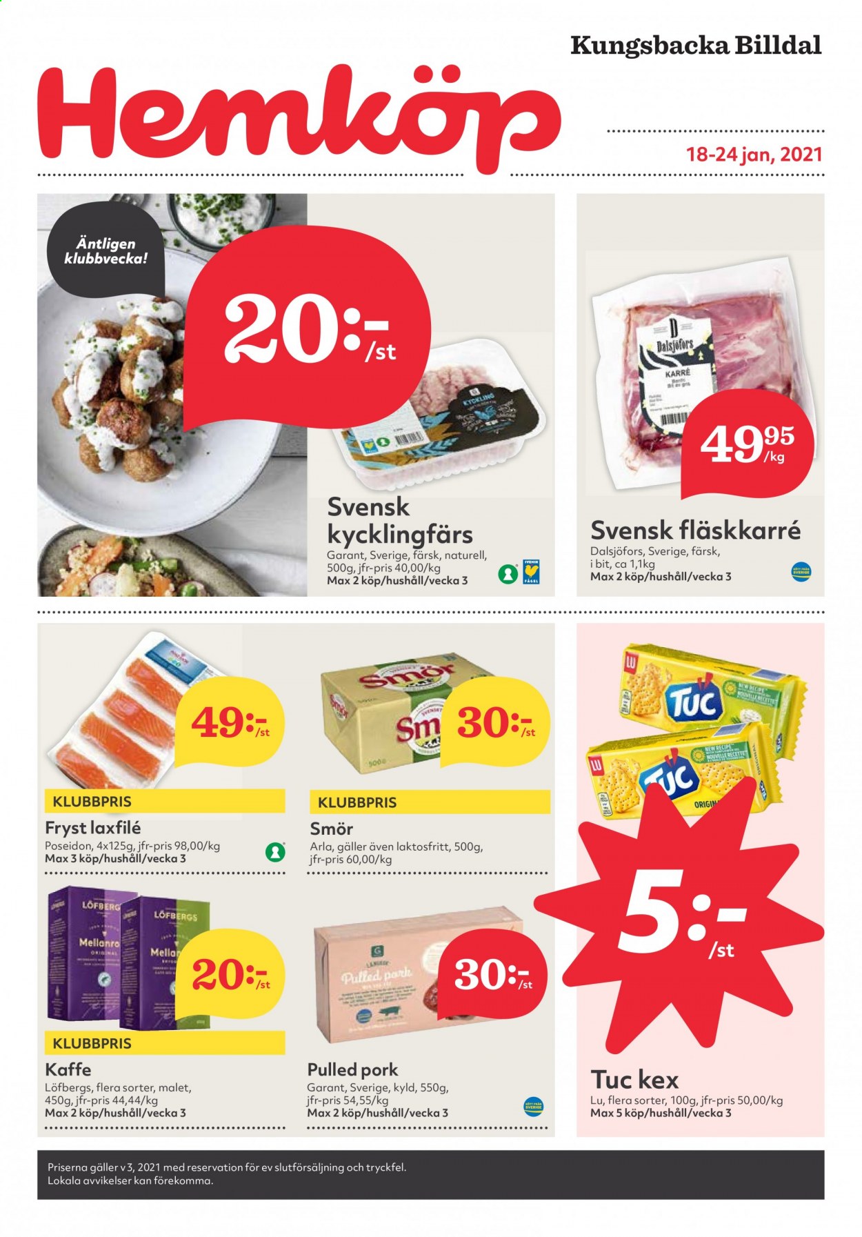 Hemköp reklamblad - 18/1 2021 - 24/1 2021. Sida 1