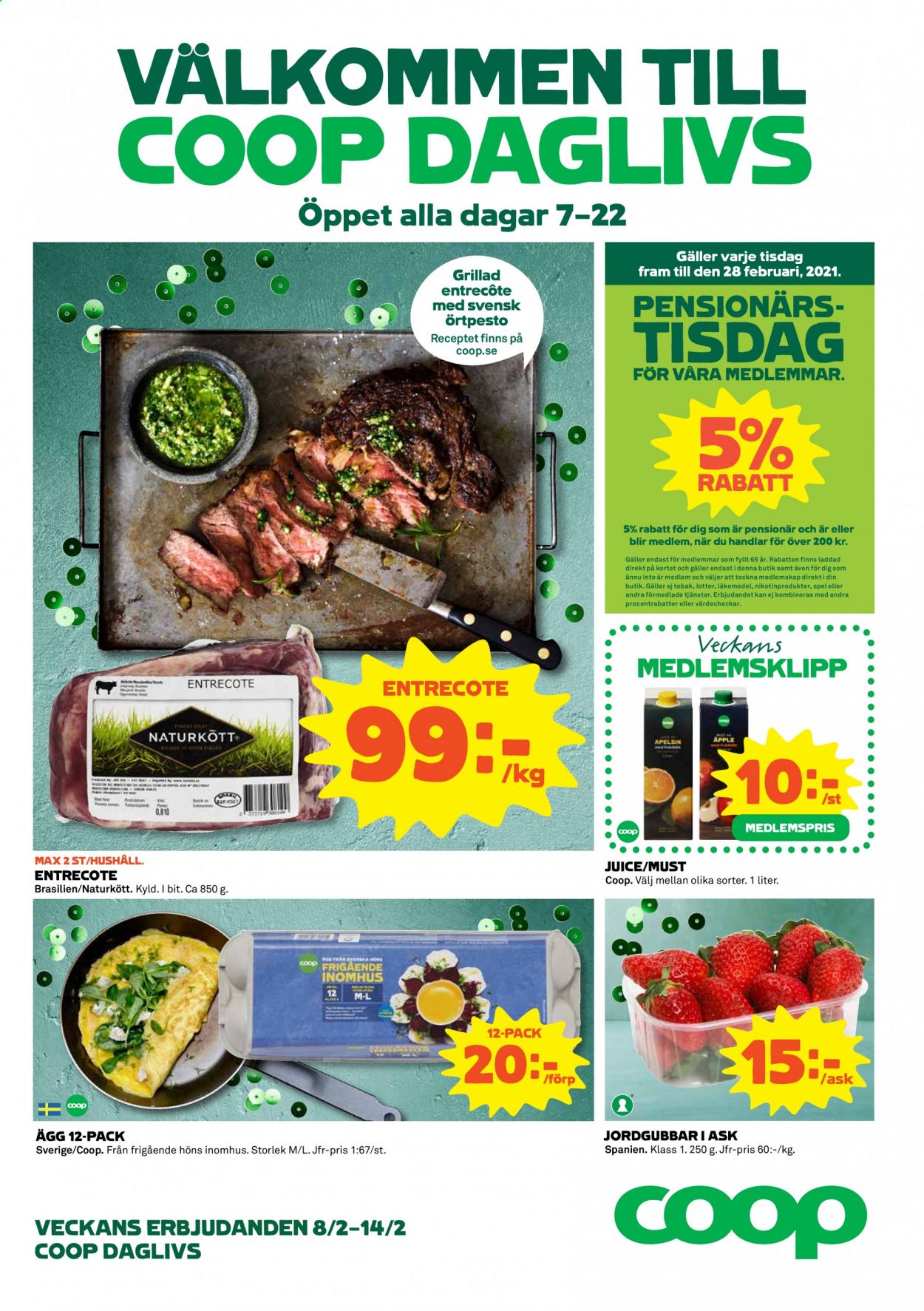 Coop reklamblad - 8/2 2021 - 14/2 2021. Sida 1