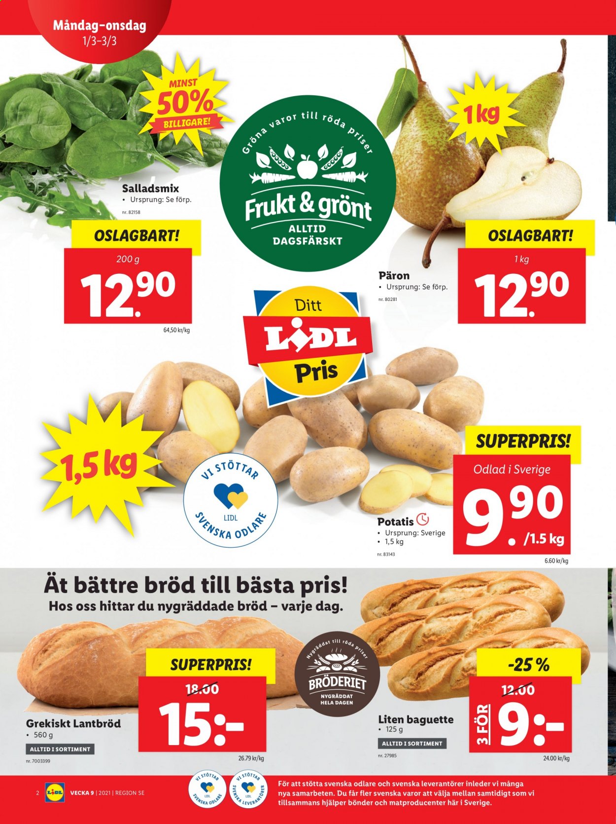 Lidl reklamblad - 1/3 2021 - 7/3 2021. Sida 2