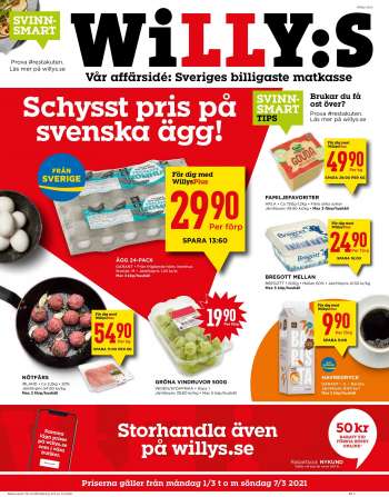 Willys reklamblad - 1/3 2021 - 7/3 2021.