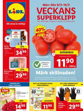 Lidl reklamblad - 8/3 2021 - 14/3 2021.