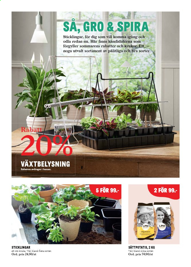 thumbnail - Blomsterlandet reklamblad - 1/3 2021 - 7/3 2021 - varor från reklamblad - kruka. Sida 1.