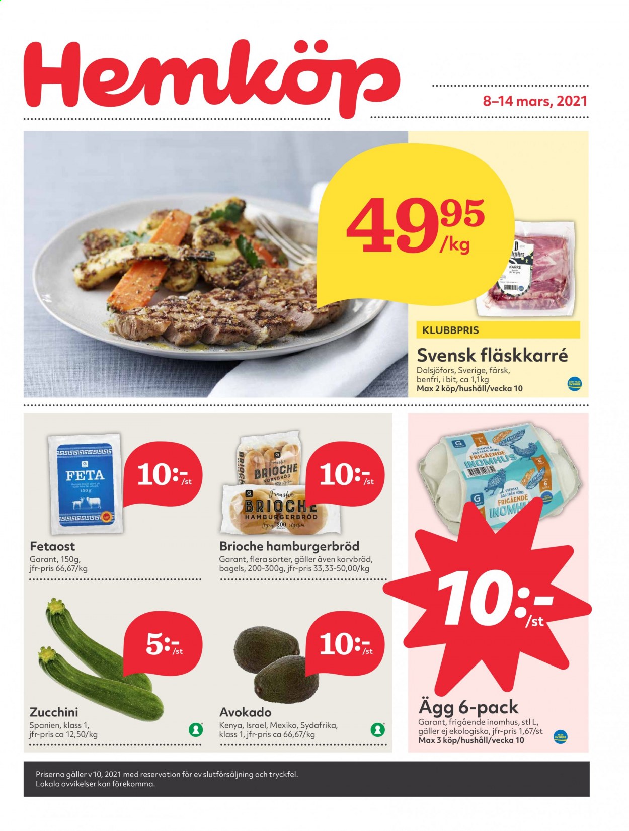 Hemköp reklamblad - 8/3 2021 - 14/3 2021. Sida 1