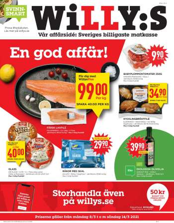Willys reklamblad - 8/3 2021 - 14/3 2021.