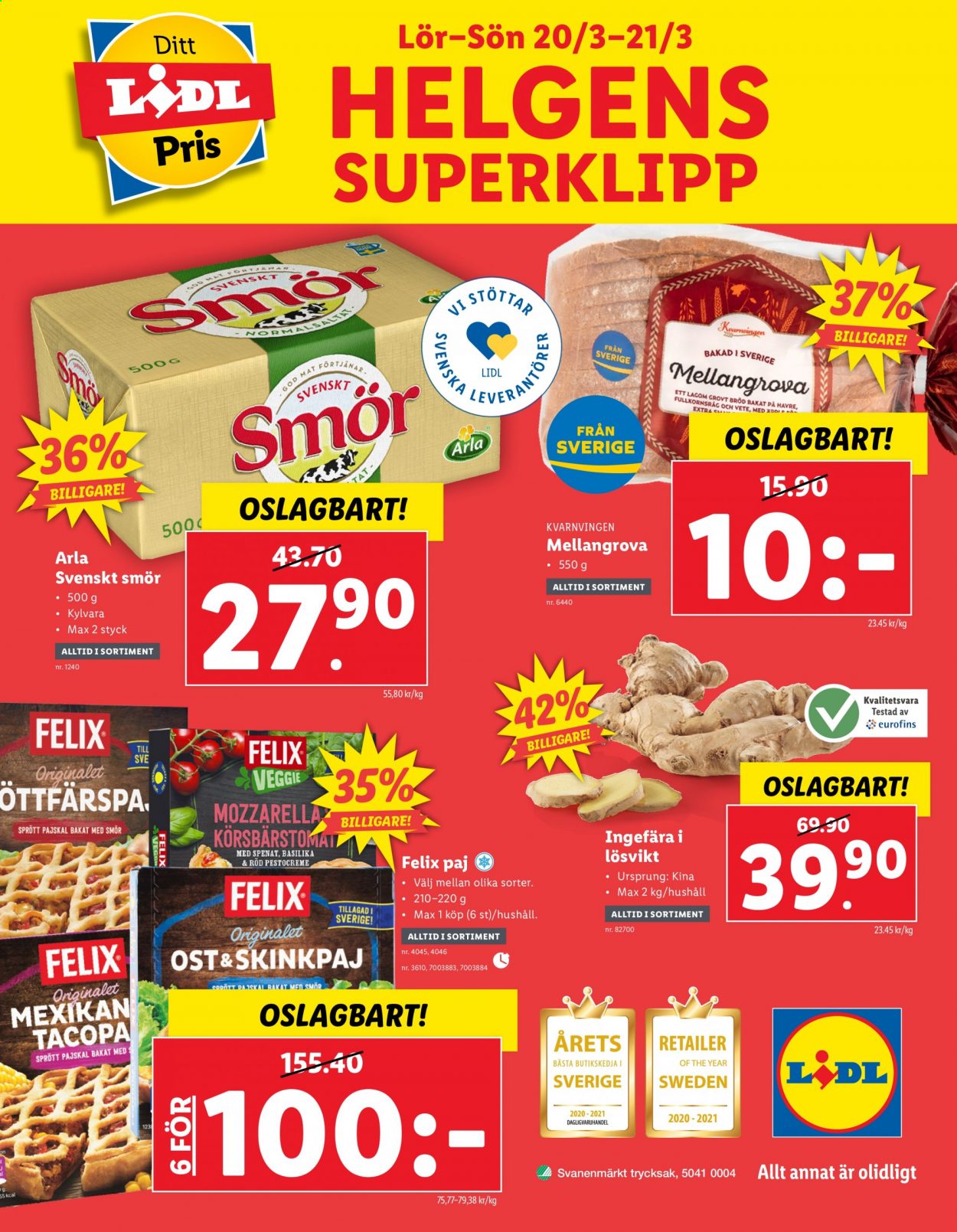 Lidl reklamblad - 15/3 2021 - 21/3 2021. Sida 36