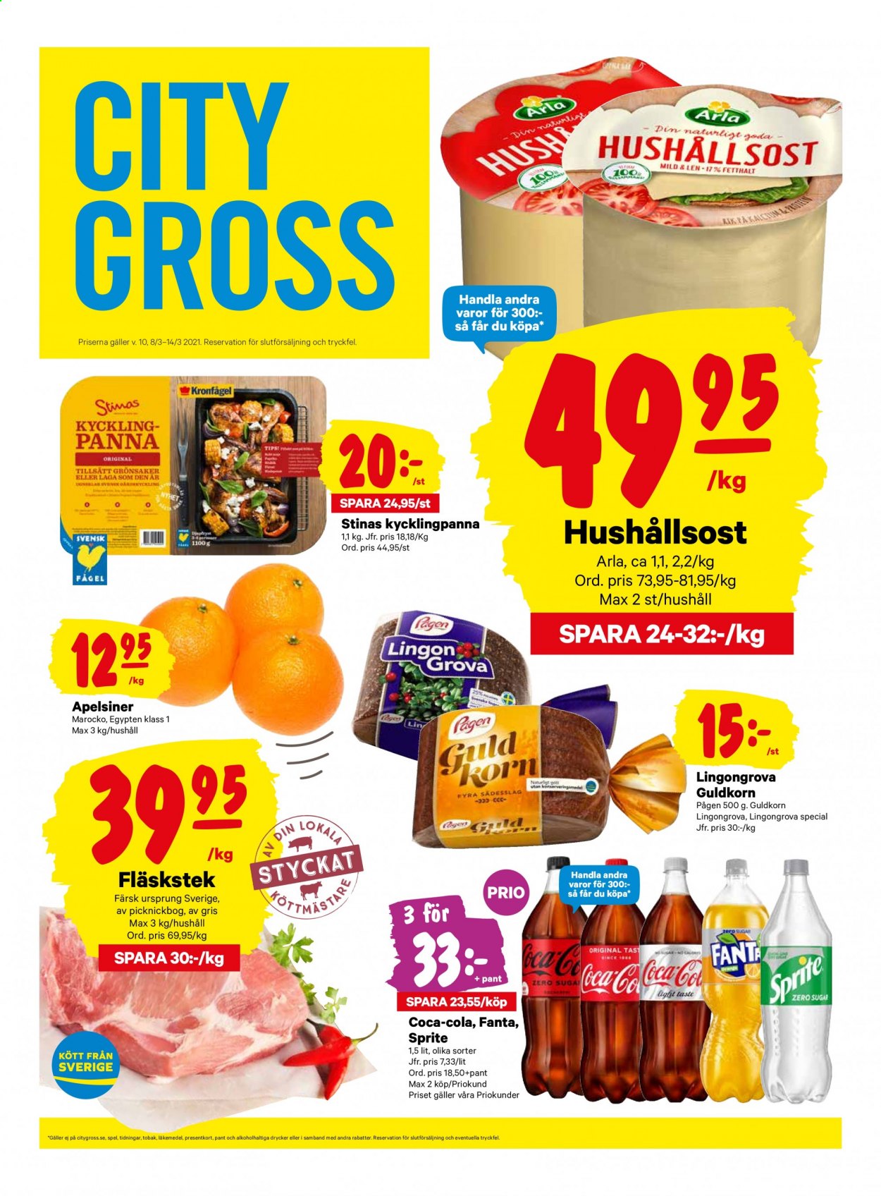 City Gross reklamblad - 8/3 2021 - 14/3 2021. Sida 1
