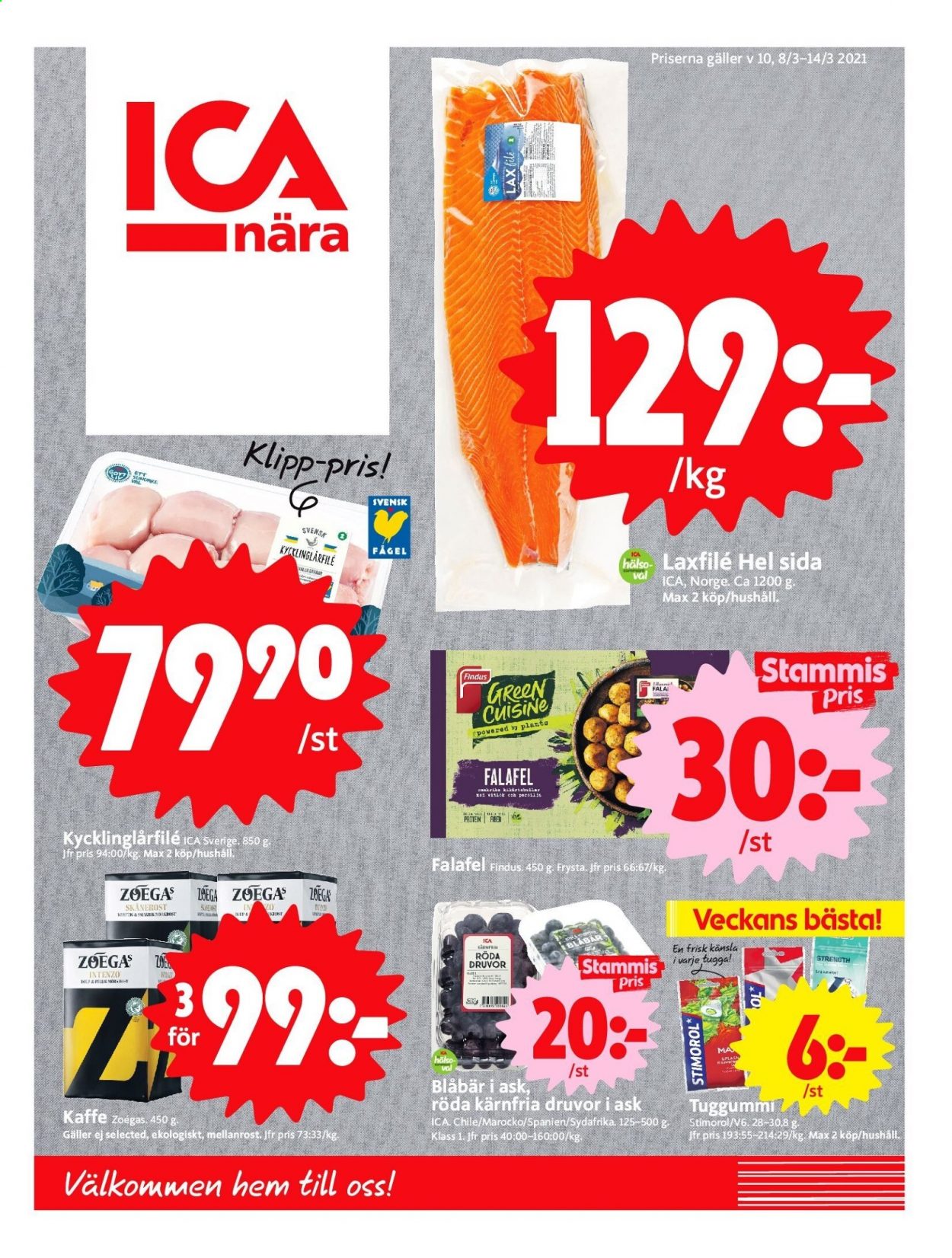 ICA reklamblad - 8/3 2021 - 14/3 2021. Sida 1