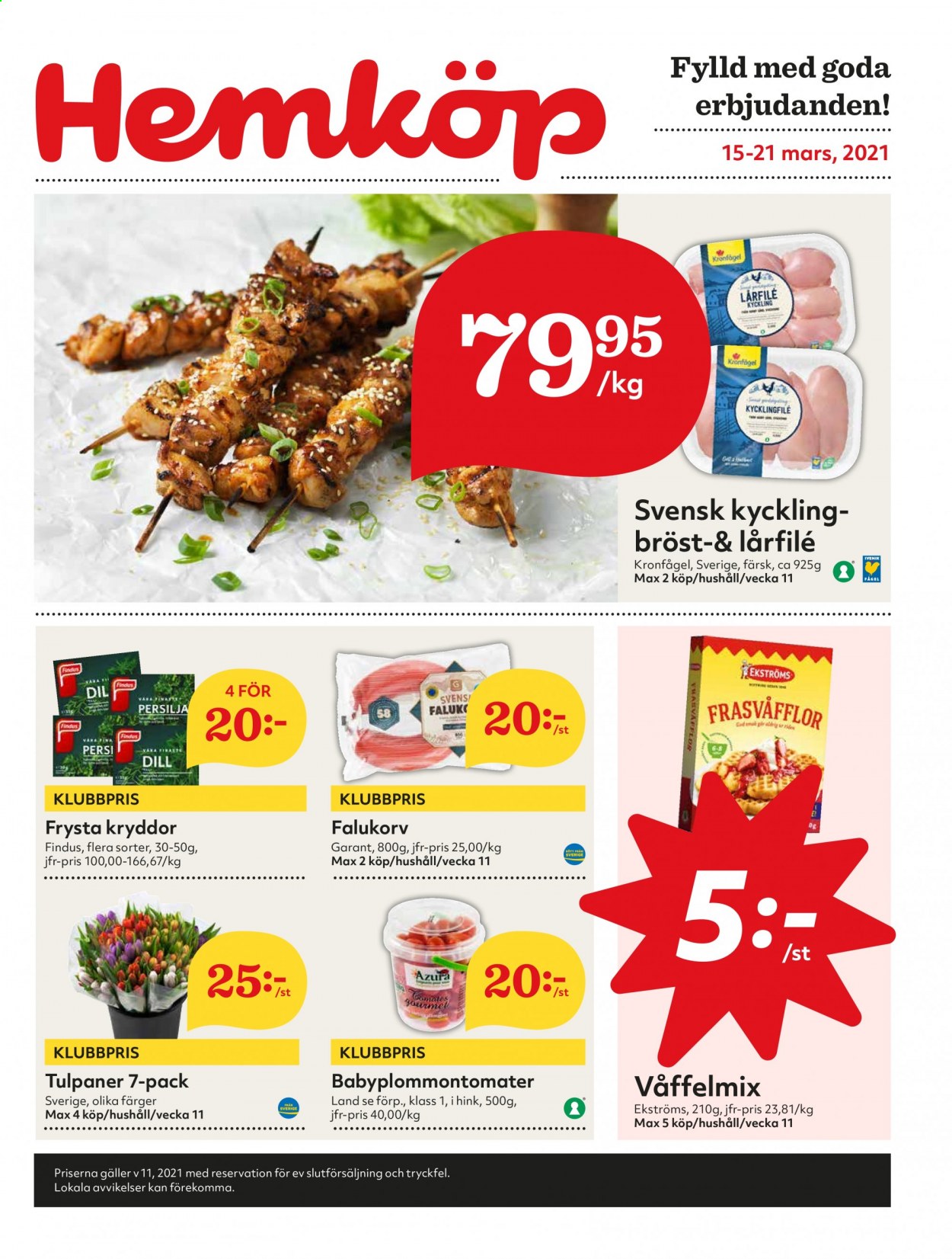 Hemköp reklamblad - 15/3 2021 - 21/3 2021. Sida 1