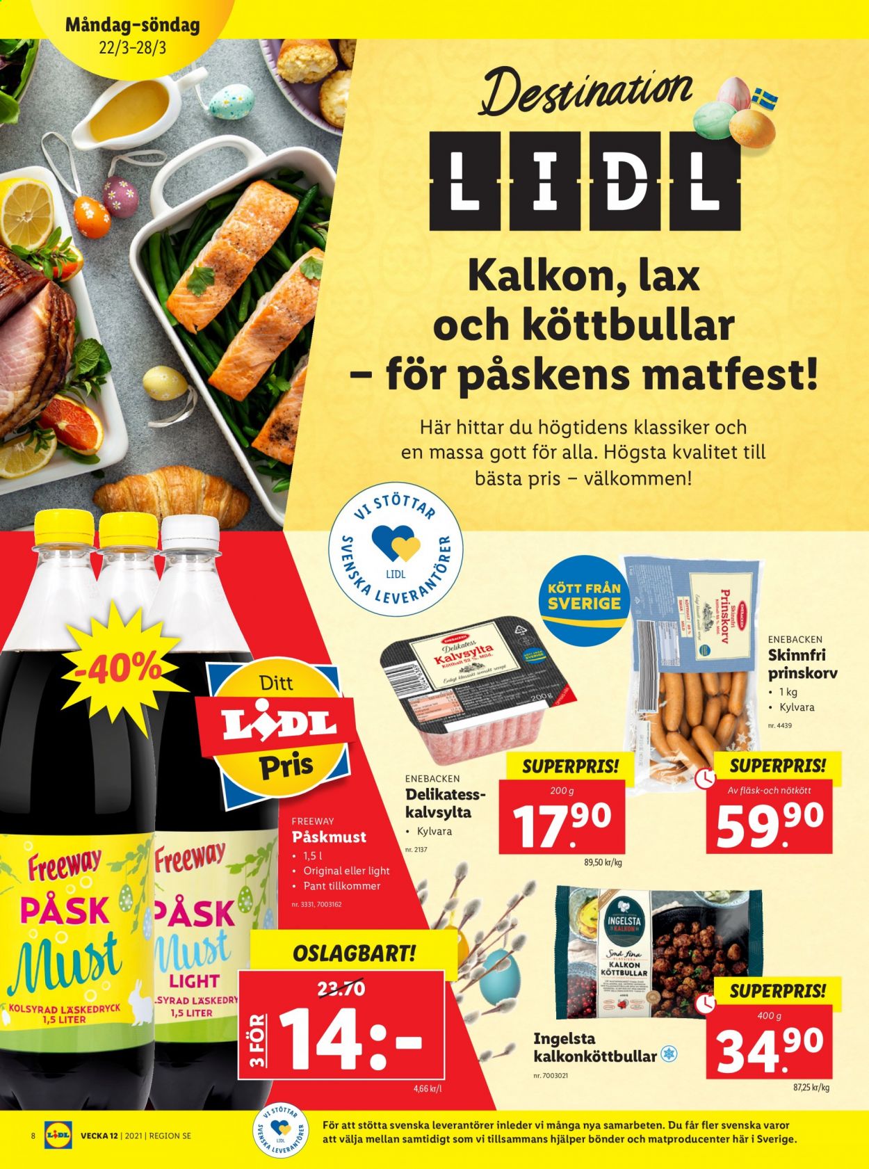 Lidl reklamblad - 22/3 2021 - 28/3 2021. Sida 8