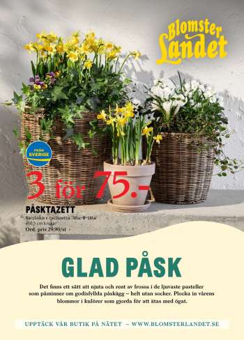 Blomsterlandet reklamblad - 22/3 2021 - 28/3 2021.