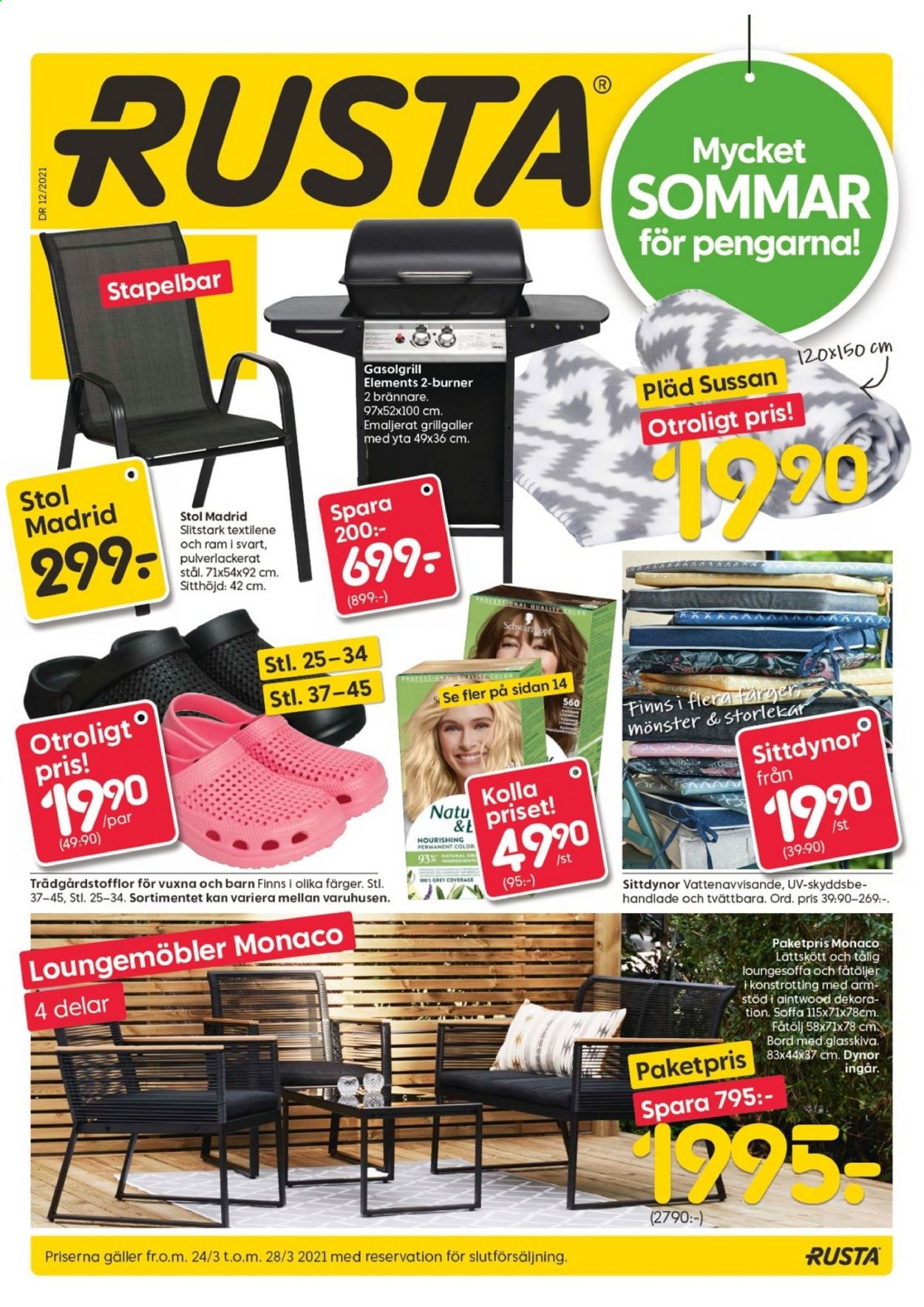 Rusta reklamblad - 24/3 2021 - 28/3 2021. Sida 1