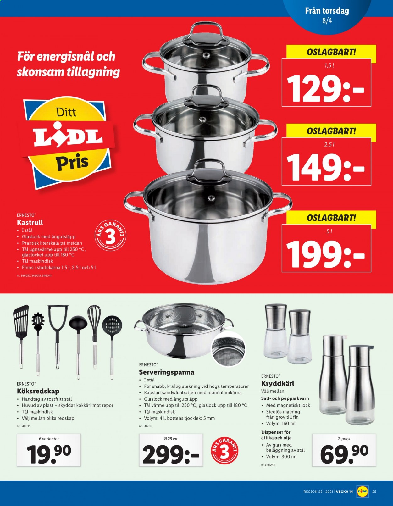 Lidl reklamblad - 5/4 2021 - 11/4 2021. Sida 25