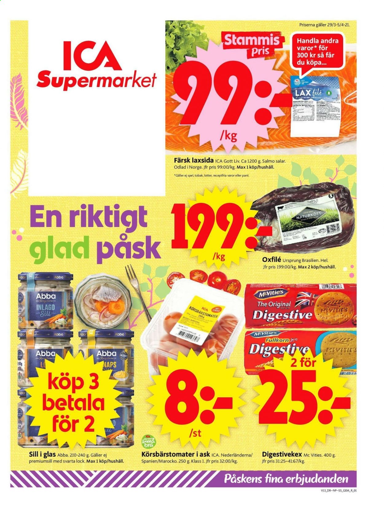 ICA reklamblad - 29/3 2021 - 5/4 2021. Sida 1