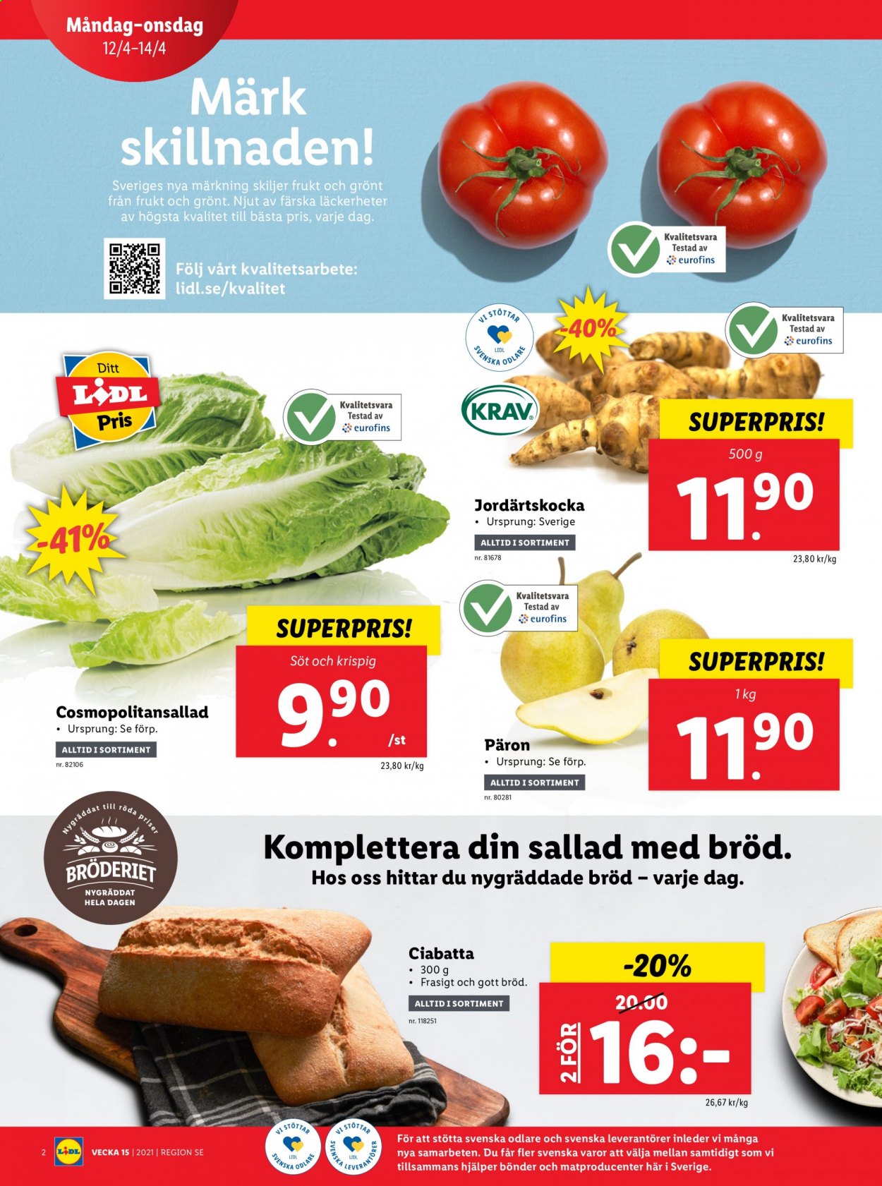 Lidl reklamblad - 12/4 2021 - 18/4 2021. Sida 2
