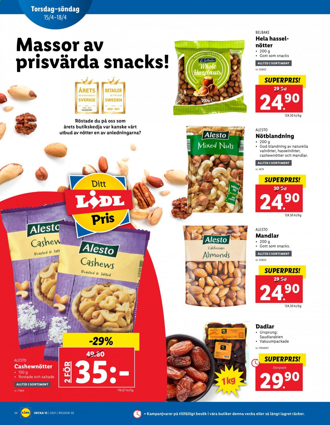 Lidl reklamblad - 12/4 2021 - 18/4 2021. Sida 34