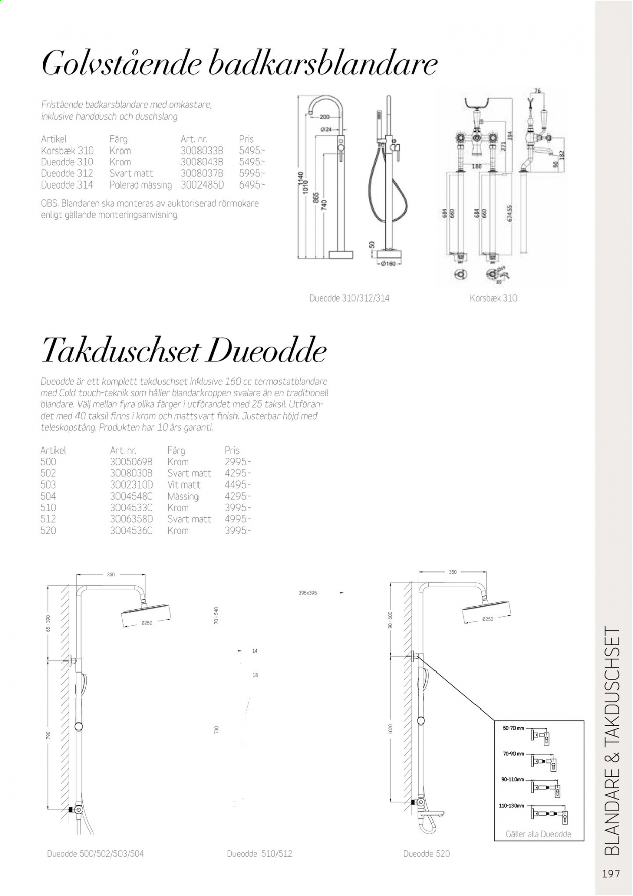 thumbnail - Bauhaus reklamblad - varor från reklamblad - handdusch. Sida 197.