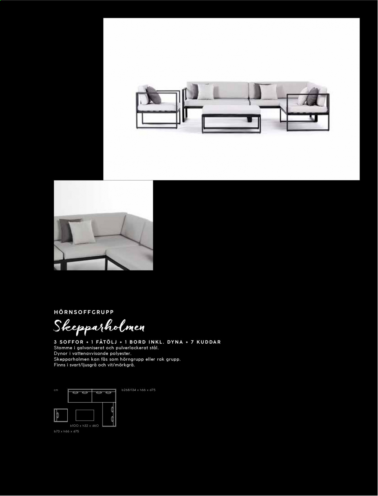 thumbnail - Bauhaus reklamblad - varor från reklamblad - kudde, bord. Sida 93.