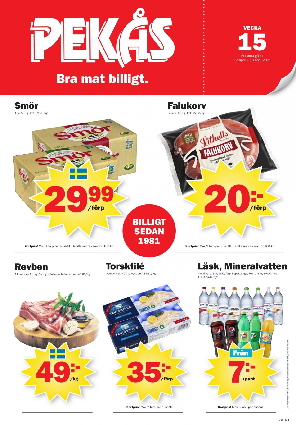 Pekås reklamblad - 12/4 2021 - 18/4 2021. Sida 1