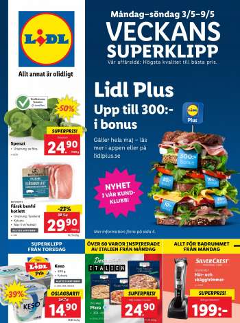Lidl reklamblad - 3/5 2021 - 9/5 2021.