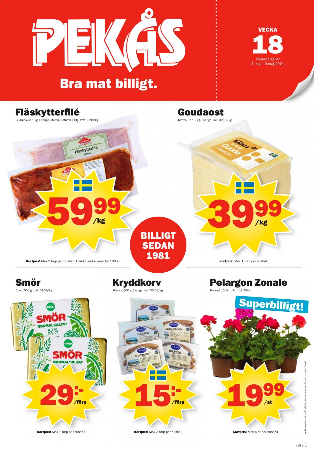 Pekås reklamblad - 3/5 2021 - 9/5 2021. Sida 1