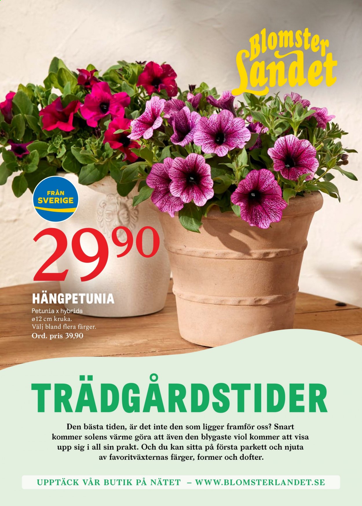 thumbnail - Blomsterlandet reklamblad - 3/5 2021 - 9/5 2021 - varor från reklamblad - kruka. Sida 1.