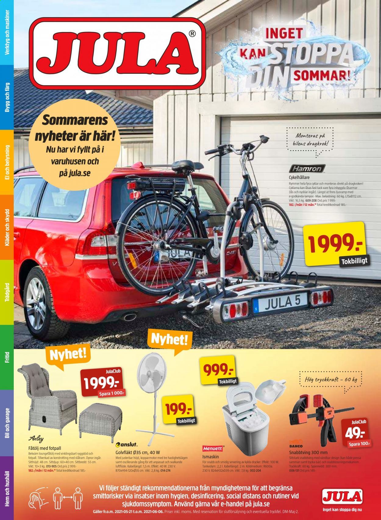 Jula reklamblad - 21/5 2021 - 6/6 2021. Sida 1