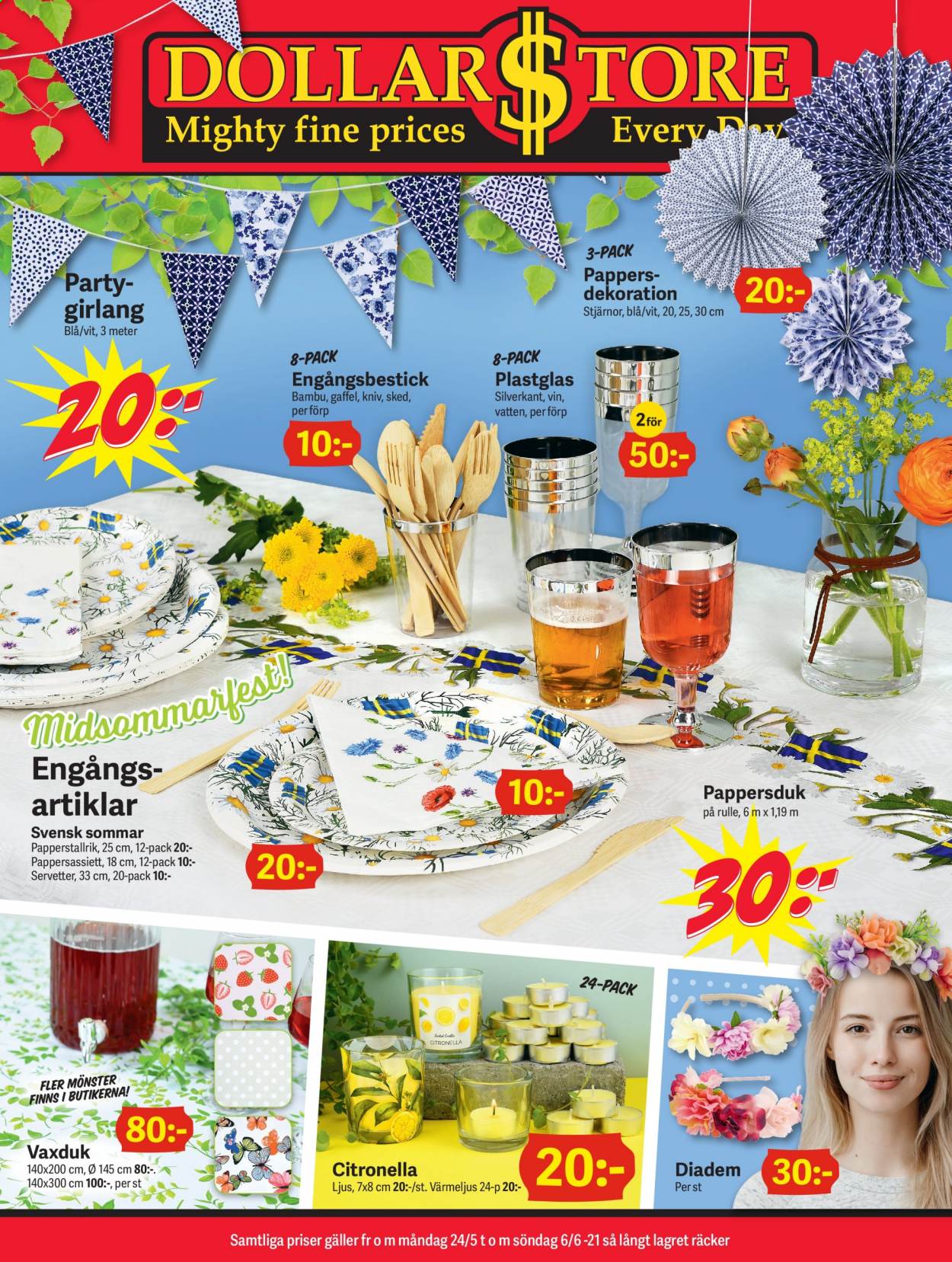 DollarStore reklamblad - 24/5 2021 - 6/6 2021. Sida 1