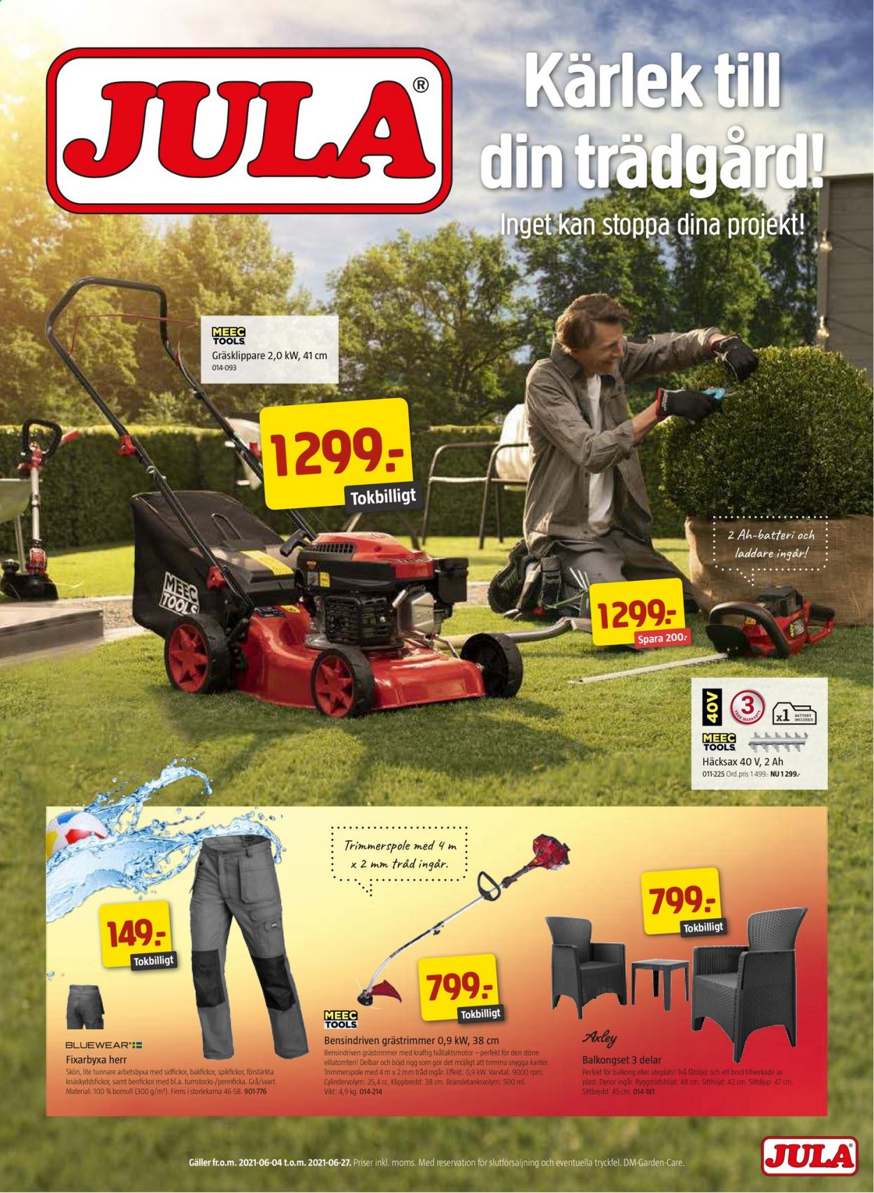 Jula reklamblad - 4/6 2021 - 27/6 2021. Sida 1