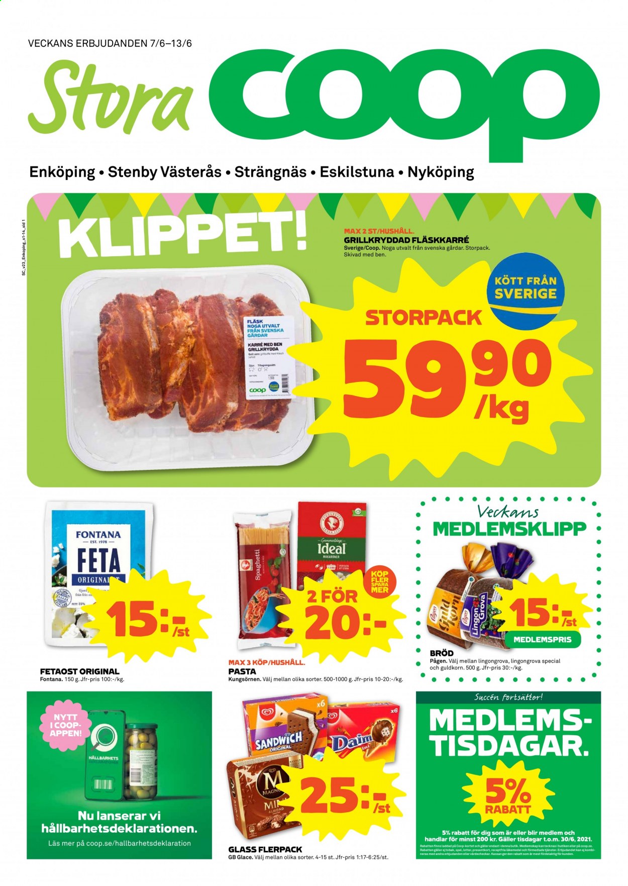 Coop reklamblad - 7/6 2021 - 13/6 2021. Sida 1