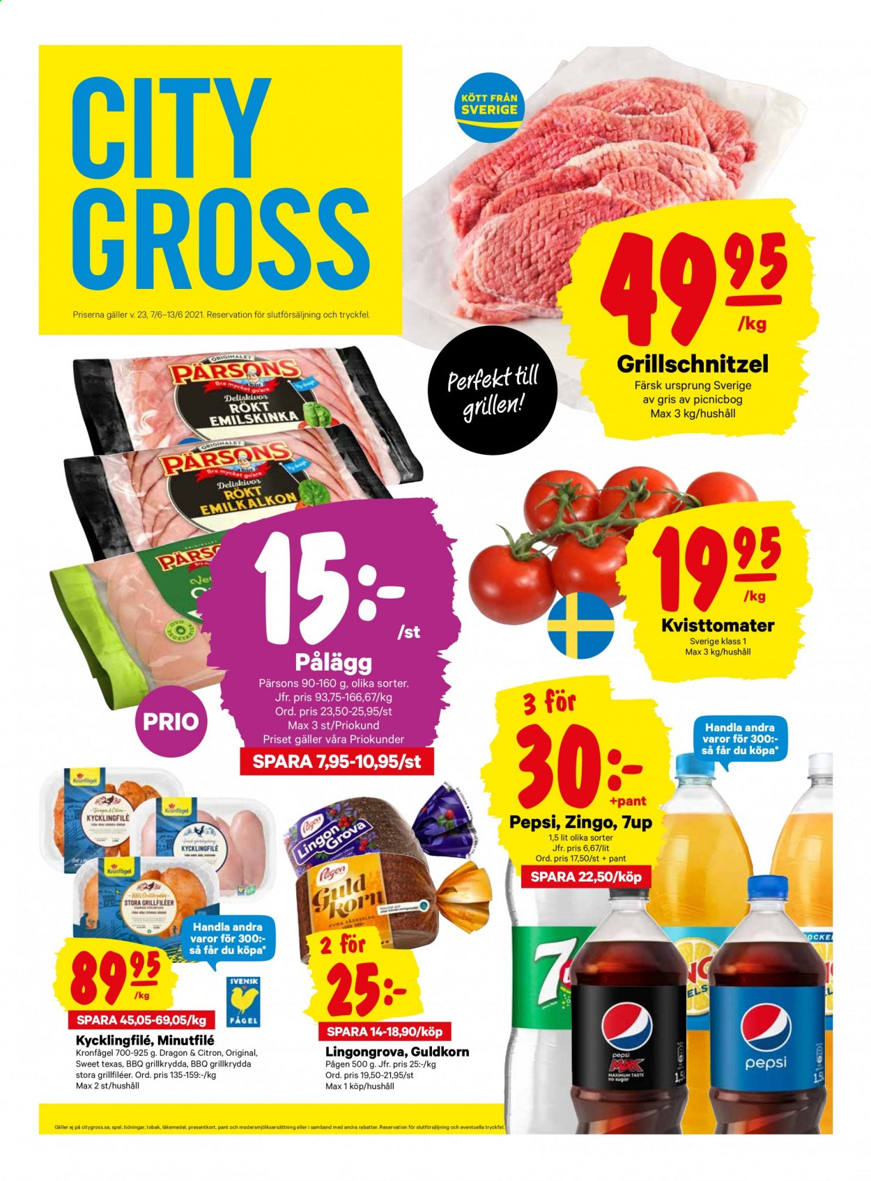 City Gross reklamblad - 7/6 2021 - 13/6 2021. Sida 1