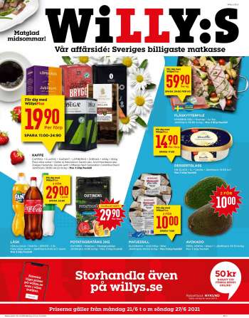 Willys reklamblad - 21/6 2021 - 27/6 2021.