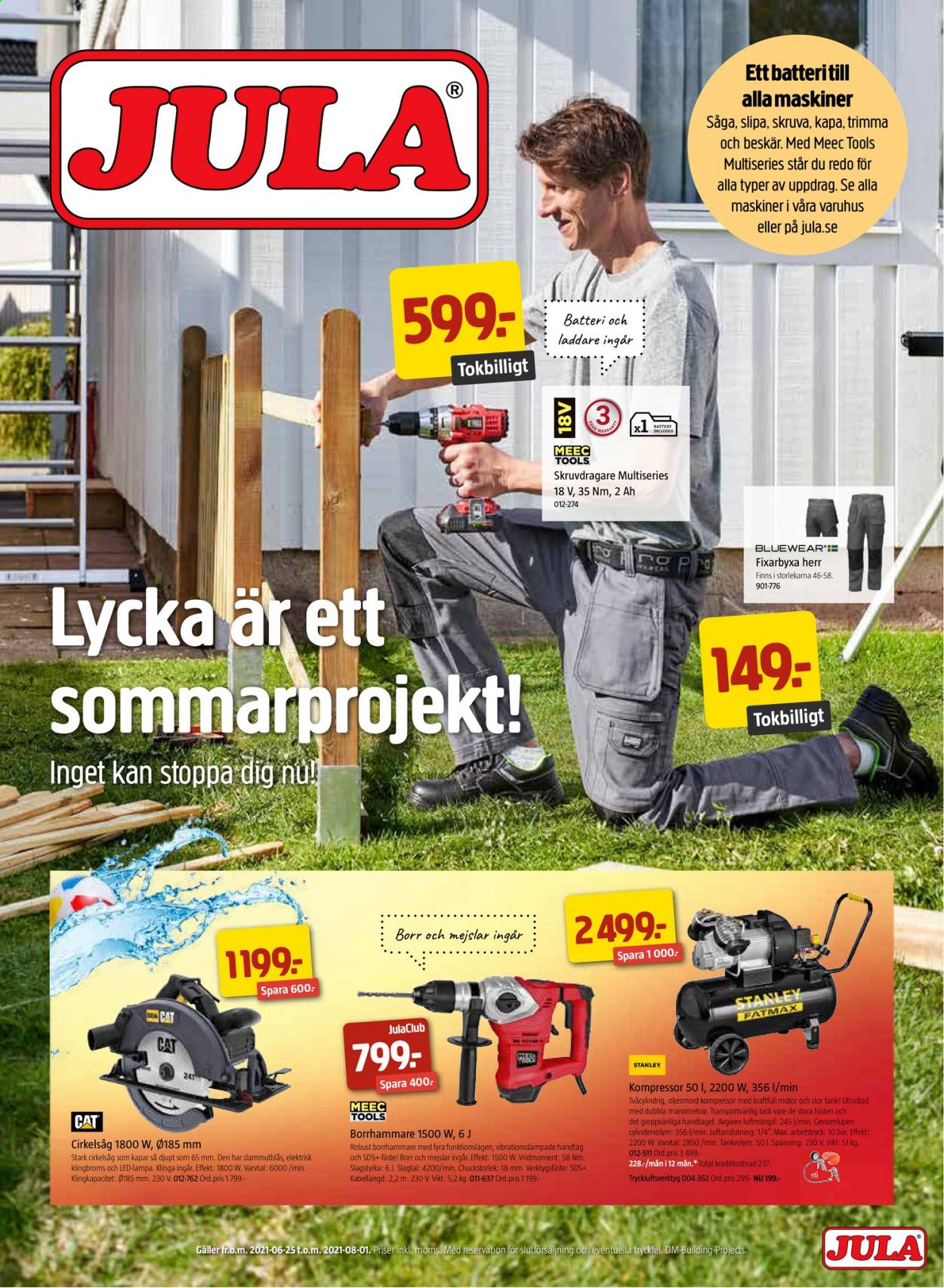 Jula reklamblad - 25/6 2021 - 1/8 2021. Sida 1