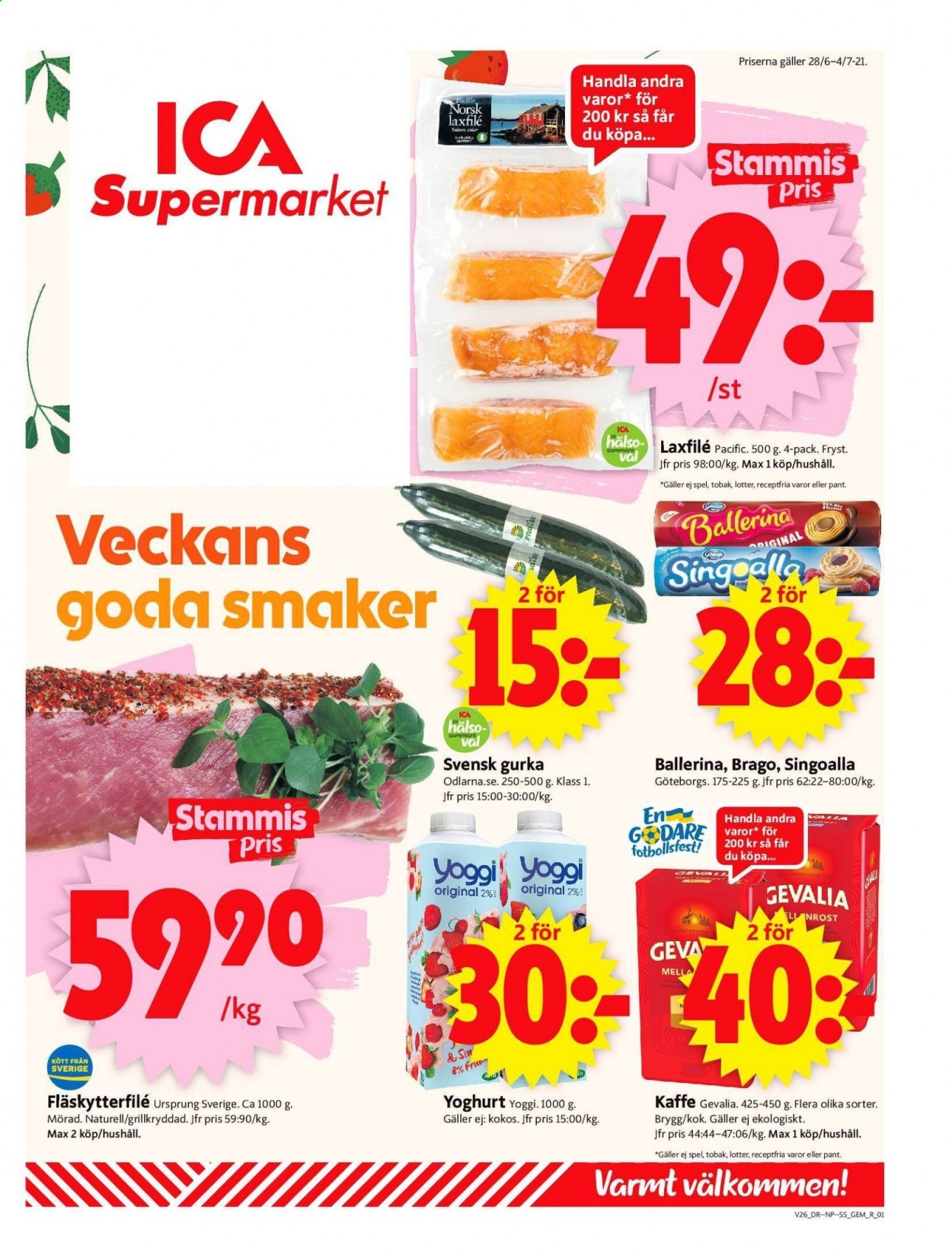 ICA reklamblad - 28/6 2021 - 4/7 2021. Sida 1