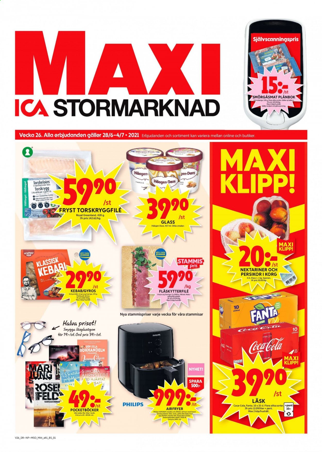 ICA reklamblad - 28/6 2021 - 4/7 2021. Sida 1