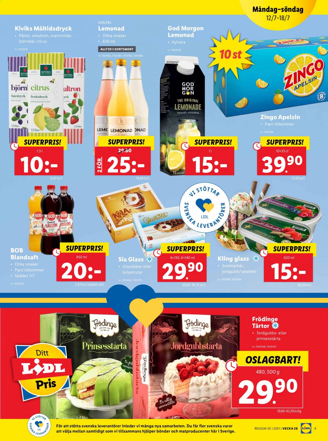 Lidl reklamblad - 12/7 2021 - 18/7 2021. Sida 9