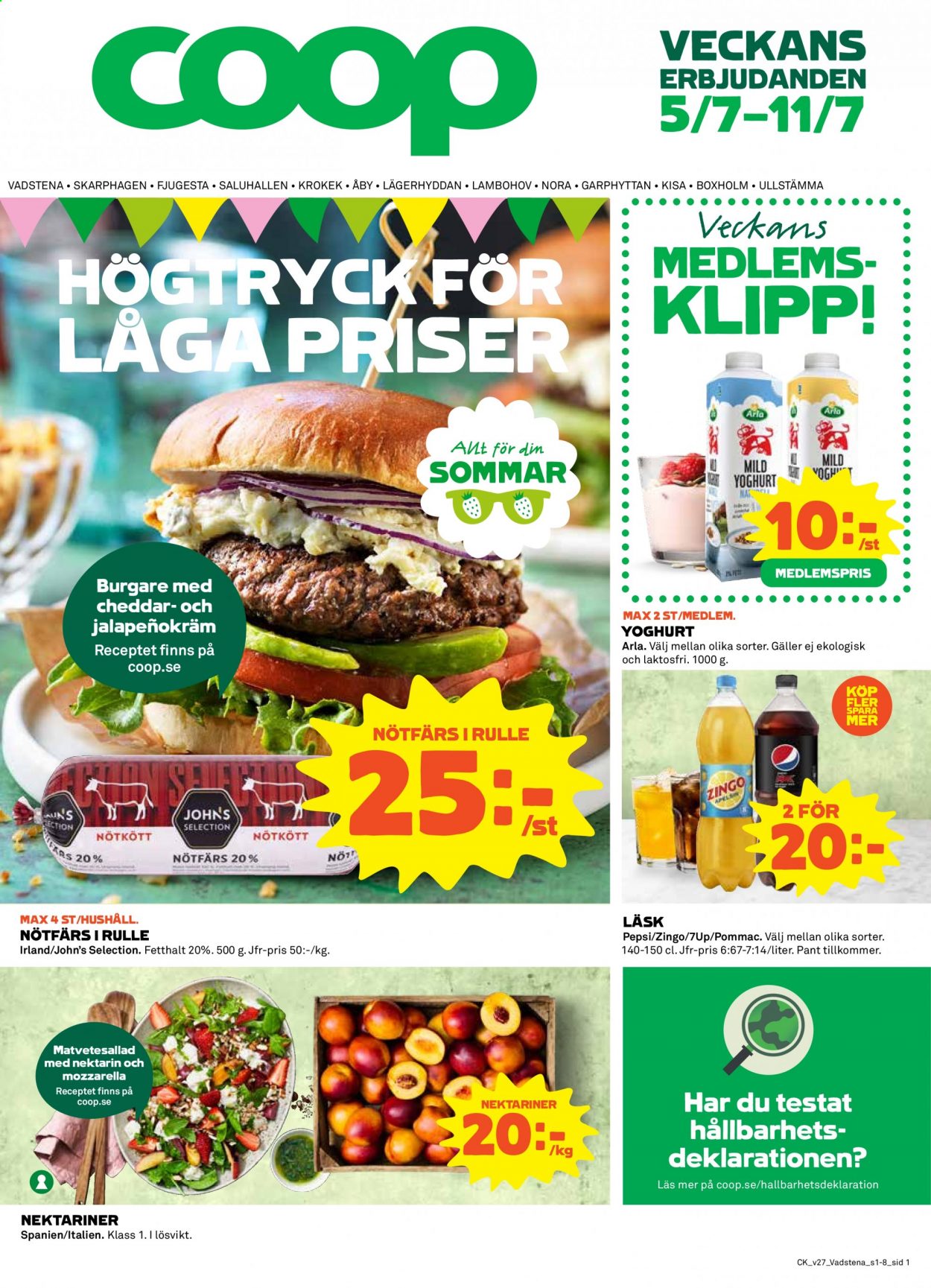Coop reklamblad - 5/7 2021 - 11/7 2021. Sida 1