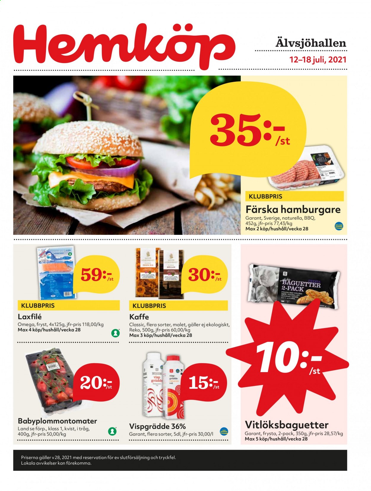 Hemköp reklamblad - 12/7 2021 - 18/7 2021. Sida 1