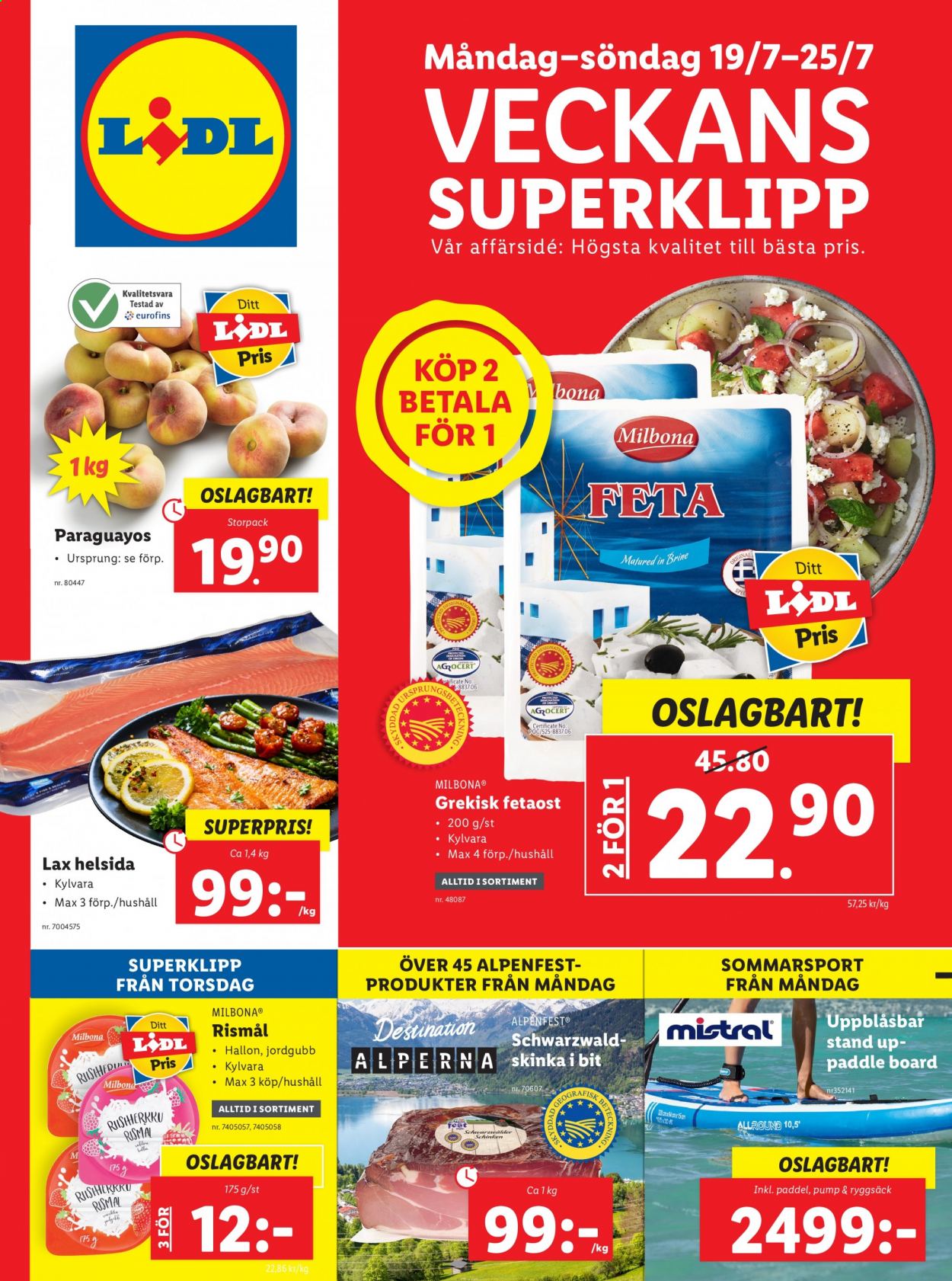 Lidl reklamblad - 19/7 2021 - 25/7 2021. Sida 1