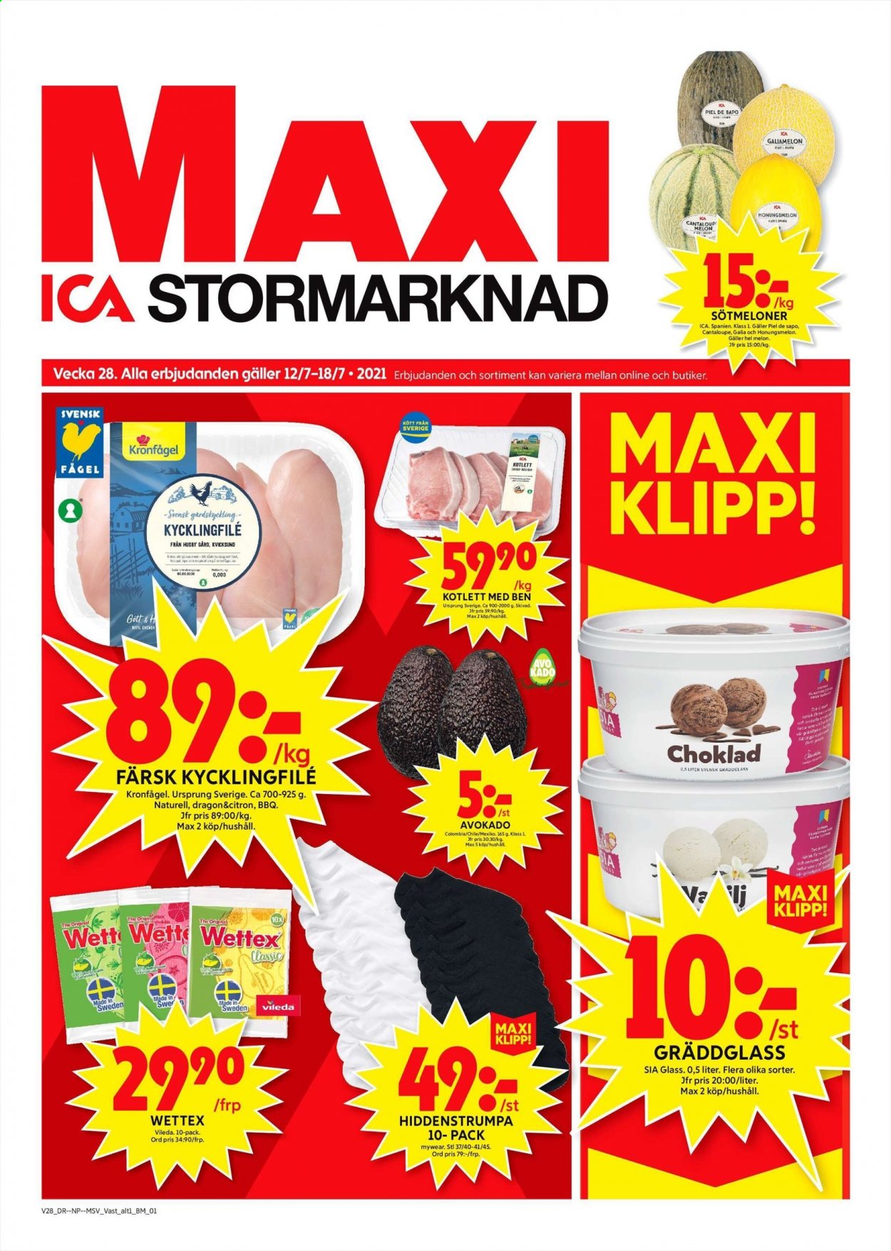 ICA reklamblad - 12/7 2021 - 18/7 2021. Sida 1