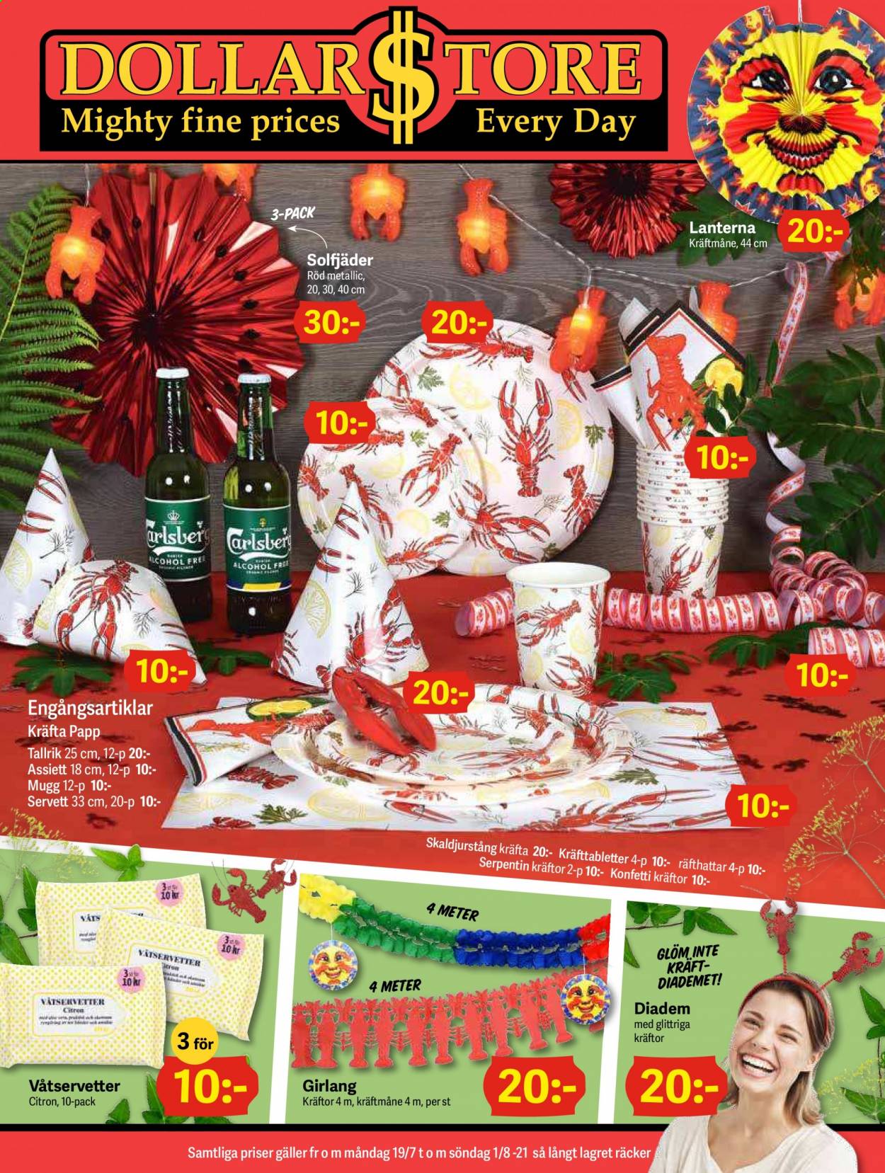 DollarStore reklamblad - 19/7 2021 - 1/8 2021. Sida 1